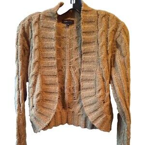 BCBGMAXAZRIA Long Sleeve Open Front Cardigan Shrug Size XL Wool Blend